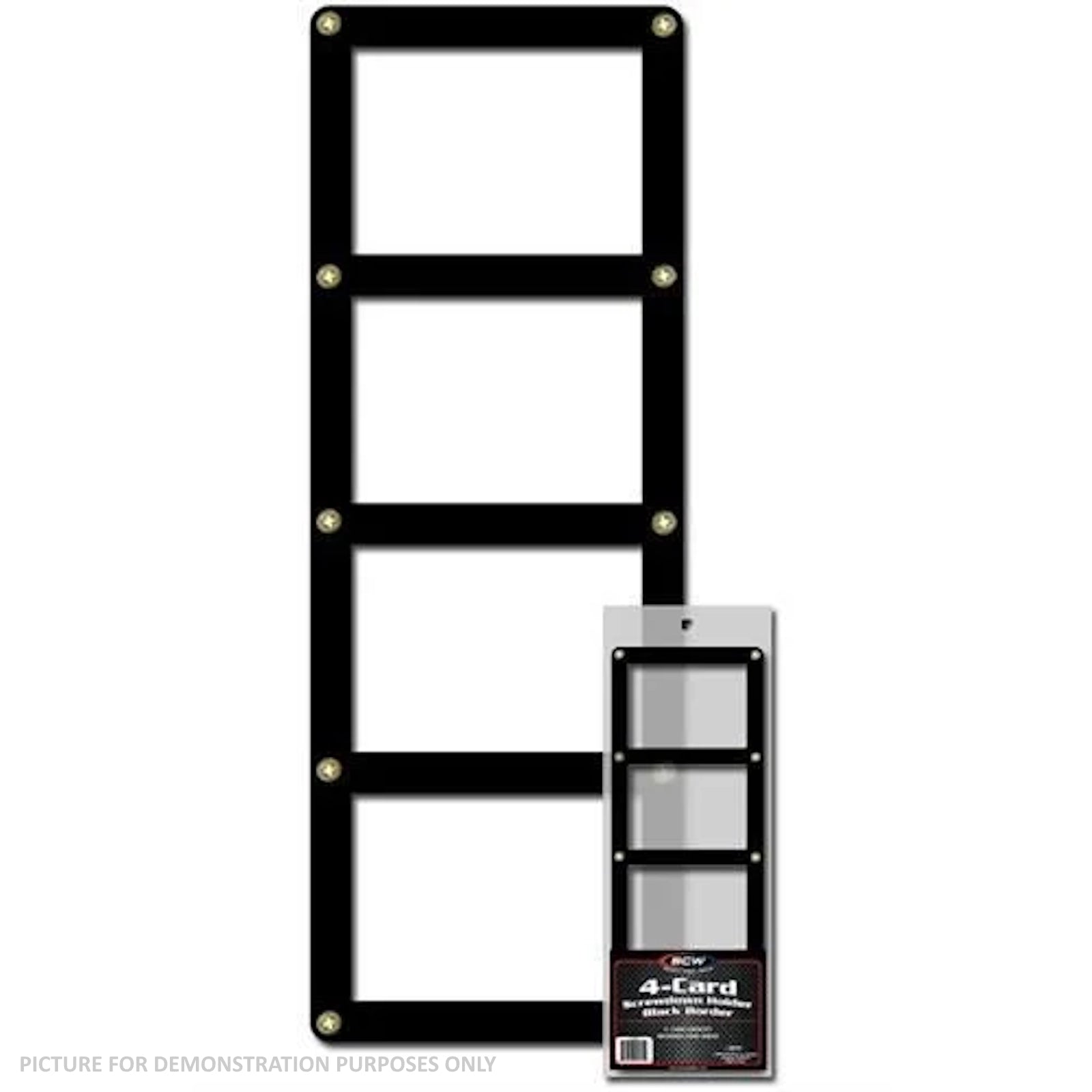 BCW Black Frame 4 Card Screwdown Holder